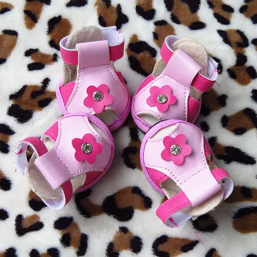 Non slip Pet Sandals Cute Summer Puppy Shoes Pink - Shop at LoveMi