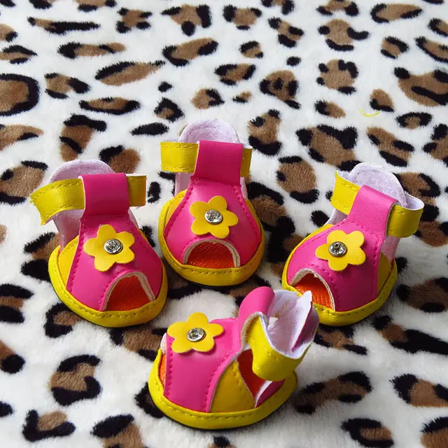 Non slip Pet Sandals Cute Summer Puppy Shoes Yellow - Shop at LoveMi