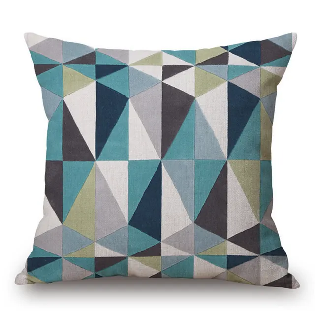 Modern Abstract Art Geometric Pillowcase Color Irregular Diamond Pattern Pillowcase Sofa Linen Pillowcase - Shop at LoveMi