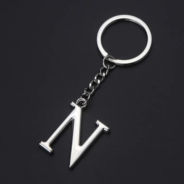 English Alphabet Keychain Keychain Personal Name Letter Pendant N - Shop at LoveMi