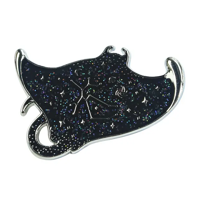 Original Design Ray Brooch Jewelry Enamel Metal Black - Shop at LoveMi