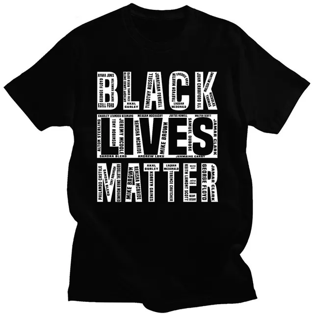 U S Popular Street Protest BLACK LIVES MATTER European Cotton Menis Clothing Black - Shop at LoveMi