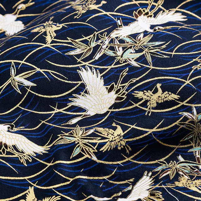 Japanese Style Bronzing Fabric Japanese Style Japanese Cotton Printed Patchwork Diy Hanfu Clothing Fabric Cotton Cloth As Shown - Shop at LoveMi