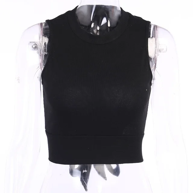 Sweet T Shirt With Sleeveless Cross Straps Black - Shop at LoveMi