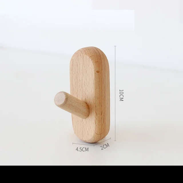 Wall free perforated beech wood hook round - Shop at LoveMi