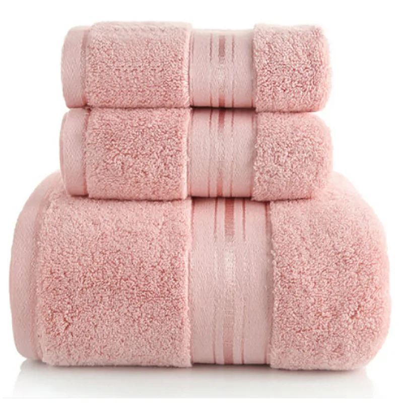 Cotton Towel Bath Towel 3 Towel 6 Towel Towel Sets - Pink