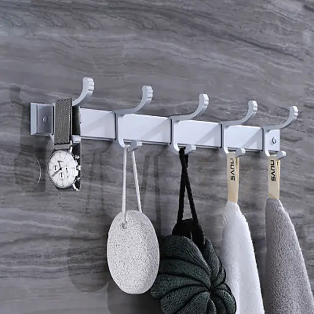 Punch free Bathroom Coat Hooks Toilet Row Hooks Clothes Hooks - Shop at LoveMi