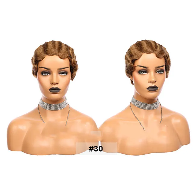 Ladies' Small Hair Band, Short Wig, Human Hair, Chopped, Machine Made 6Inch 30 - Shop at LoveMi