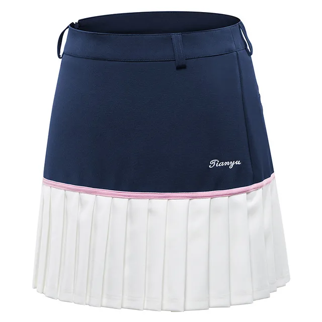 Skirt Polo Skirt Pleated Sports Short Skirt Anti glare Navy - Shop at LoveMi