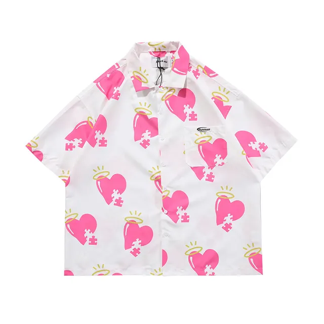 Broken High Street Hip Hop T Shirt Short Sleeve Shirt White - Shop at LoveMi