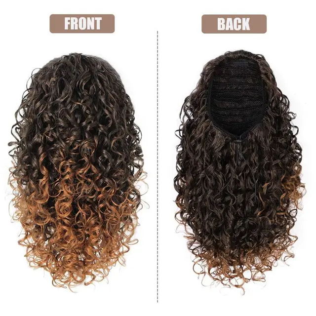 Wig Ponytail Wig Female African Small Curls - Shop at LoveMi