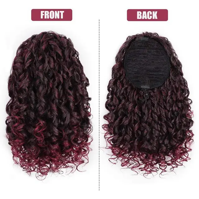 Wig Ponytail Wig Female African Small Curls D - Shop at LoveMi