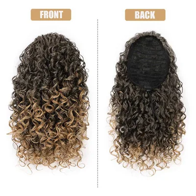 Wig Ponytail Wig Female African Small Curls - Shop at LoveMi