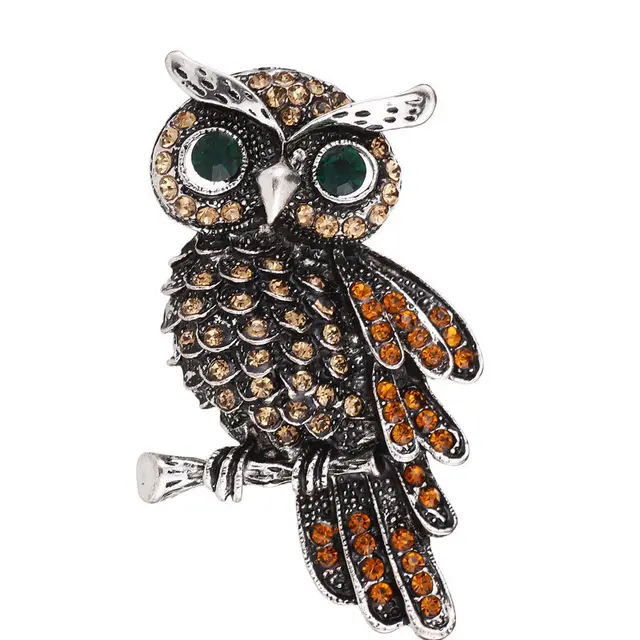 Korean Edition Animal Brooch Inlaid With Diamond Owl - Shop at LoveMi