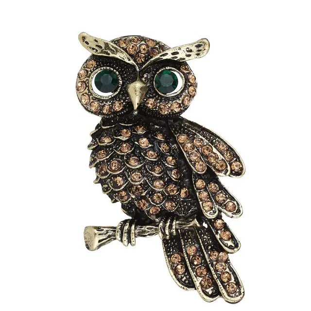 Korean Edition Animal Brooch Inlaid With Diamond Owl - Shop at LoveMi