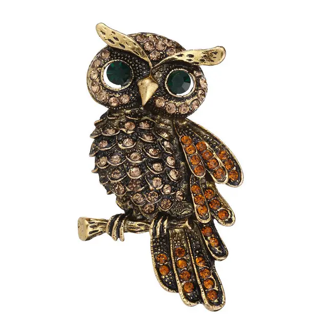Korean Edition Animal Brooch Inlaid With Diamond Owl - Shop at LoveMi
