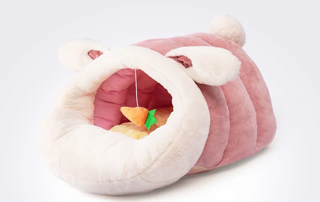 Soft Cat Bed Mat Sleeping Bag Cat House Wicker Dog Bed Basket Crooked Ears Giant Rabbit - Shop at LoveMi