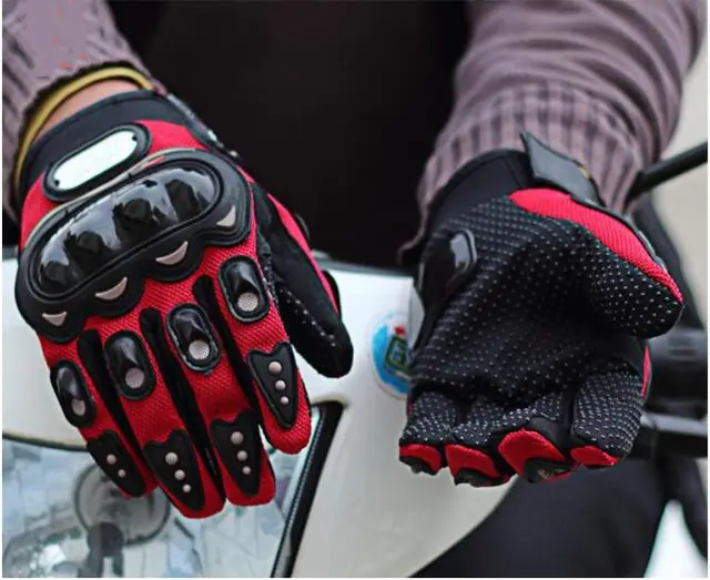 Anti Fall And Breathable Motorcycle Riding Gloves Red - Shop at LoveMi