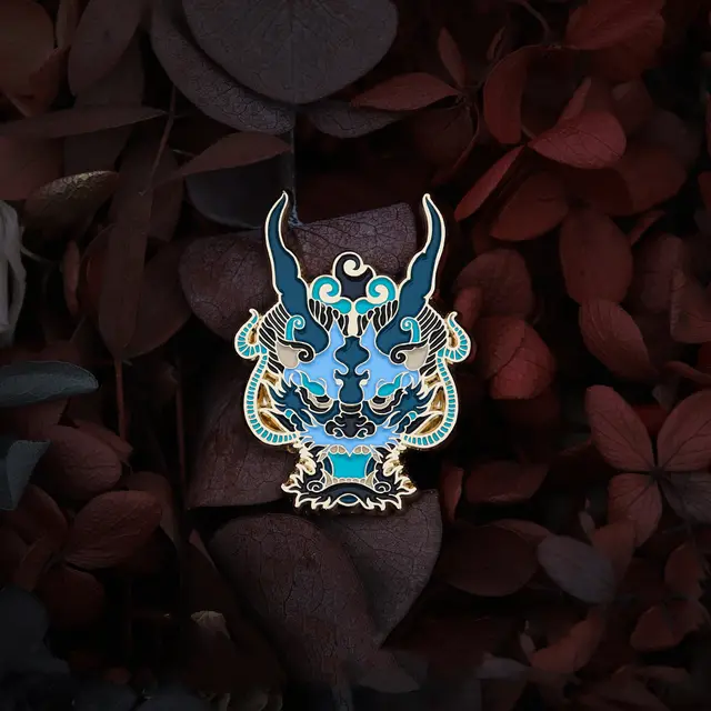 Suit Brooch Enamel Metal Badge Gift Jewelry Qinglong - Shop at LoveMi
