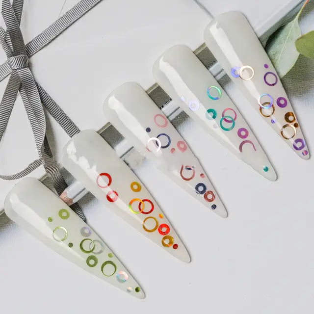 Light And Elegant Nail Enhancement Bright Slice 12 color Hollow Nail Glitter - Shop at LoveMi