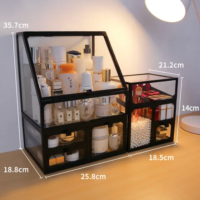 Dust Proof Desktop With Cosmetic Storage Box Default - Shop at LoveMi