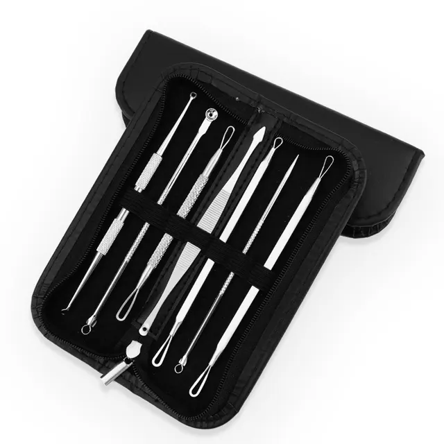 Stainless Steel Acne Needle Set Black - Shop at LoveMi
