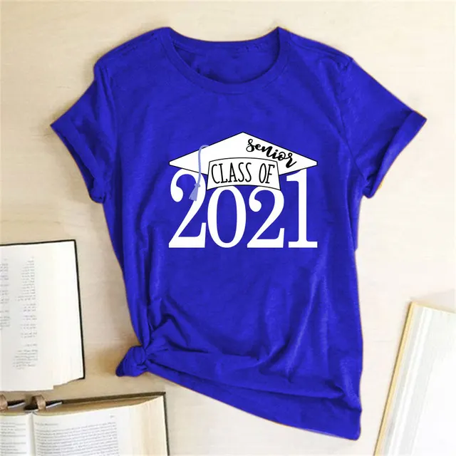 Premium Printed Funny Lady T shirt Round Neck Short Sleeve Ladies Top T Shirt Ladies 5J0V Blue - Shop at LoveMi