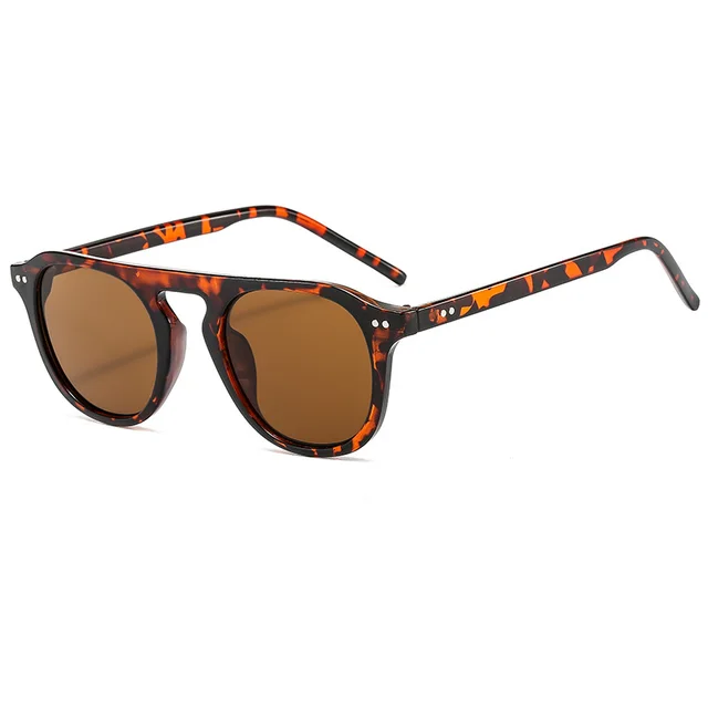Trendy Jelly Color Aviator Sunglasses Sunglasses C03 Tea Bean Flower - Shop at LoveMi