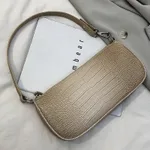 Small Black Bag Texture Shoulder Bag Simple Handbag - Beige