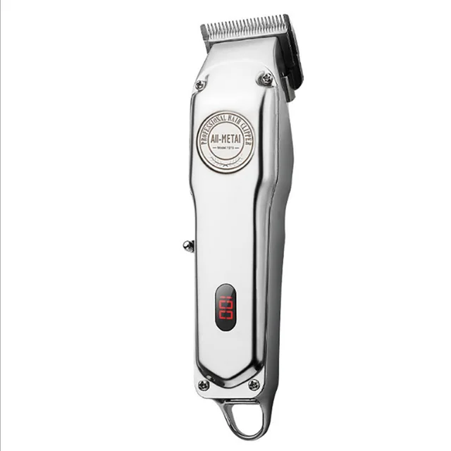 Retro Full Metal Body Electric Hair Clipper, Hair Salon Men'S Special Engraving Push White Shaved Hair Clipper European Regulations - Shop at LoveMi