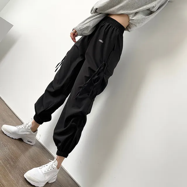 Sweatpants Women's Corset Harem Pants Quick Drying Black - Shop at LoveMi