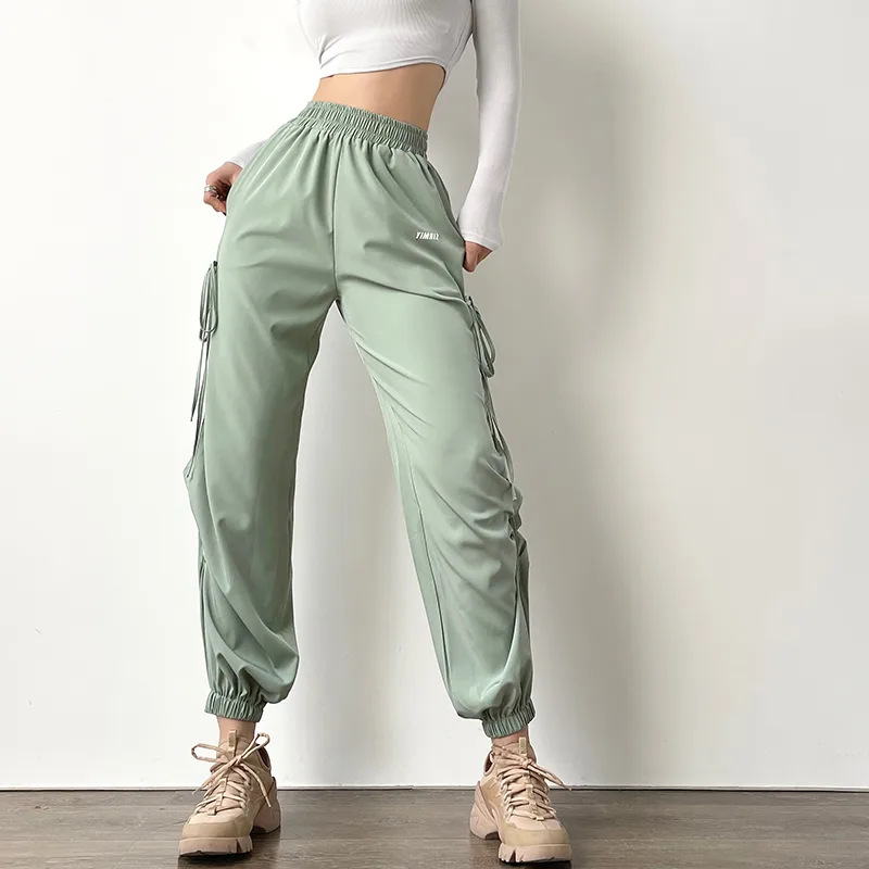 Sweatpants Women's Corset Harem Pants Quick Drying - Green