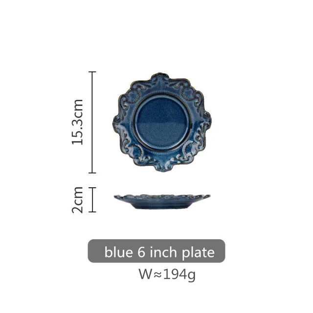 Retro Embossed Ceramic Tableware Default - Shop at LoveMi
