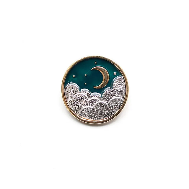 Van Gogh Starry Sky Vintage Palace Brooch Badge Western Accessory - Shop at LoveMi