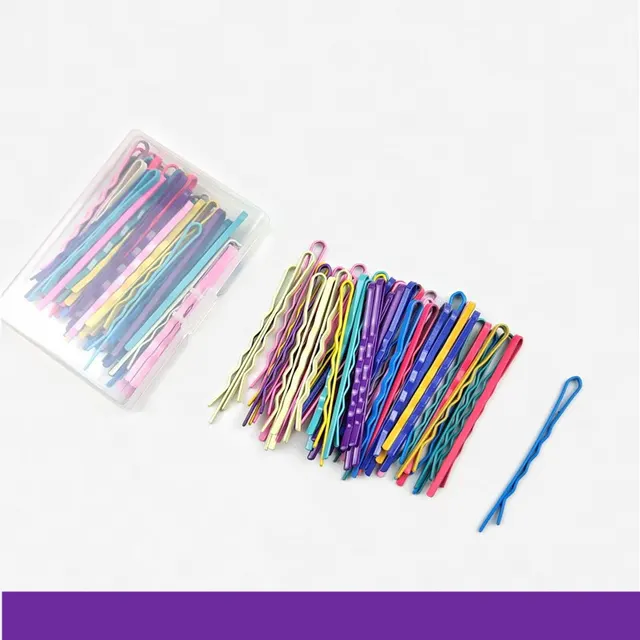 Of Korean Exquisite Boxed One Word Clip Hairpin Simple Bangs Broken Hair Clip Hairpin Colorful - Shop at LoveMi