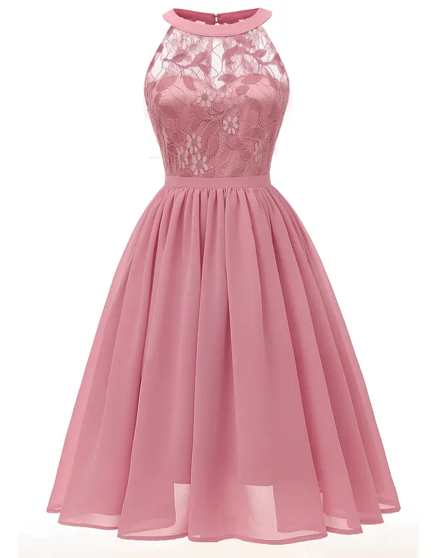 Summer Hot Chiffon Dress Pink - Shop at LoveMi