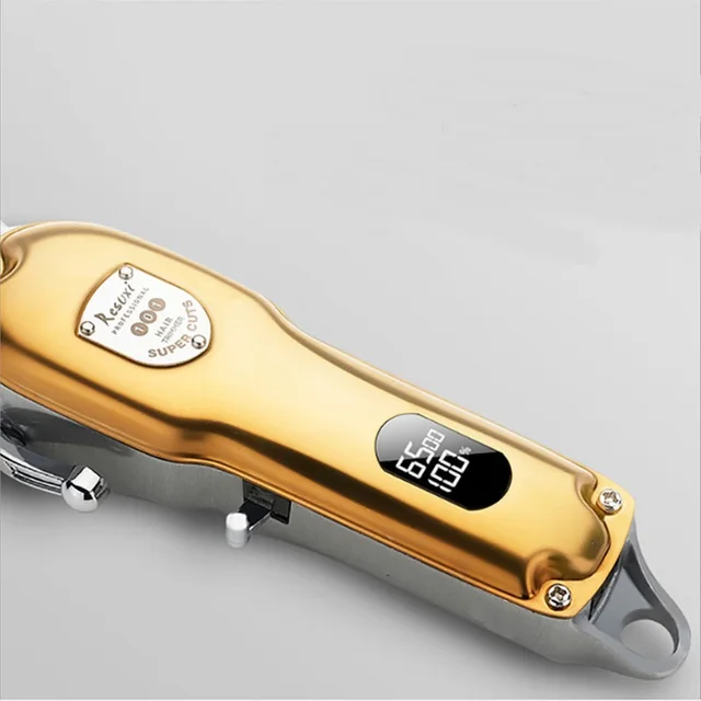 Full Metal LCD Display Electric Hair Clipper Gold - Shop at LoveMi