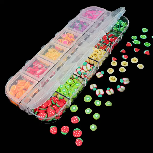 Fruit Slice Soft Pottery Slice Diy Material Crystal Mud Filling Slime Jewelry Nail Accessories Fruit - Shop at LoveMi