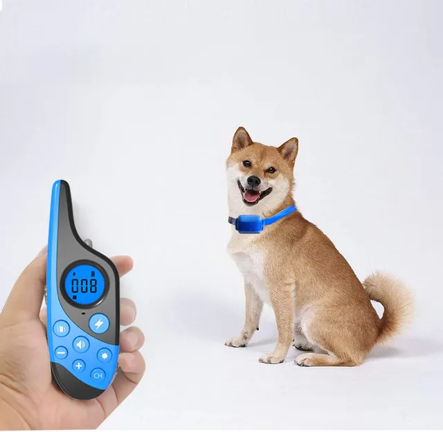 Rechargeable Remote Control Dog Training Device Pet Supplies Rechargeable Bark Stopper Blue - Shop at LoveMi