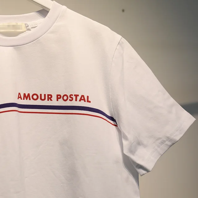 French Retro Navy Style Printed Cotton Round Letters White - Shop at LoveMi