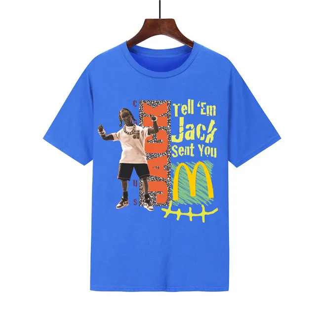 Printed T shirt Round Neck Men's And Women's Short Sleeves Blue - Shop at LoveMi