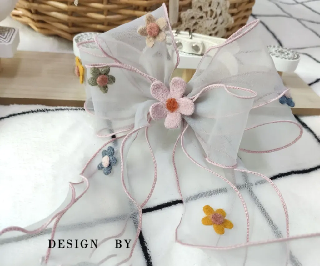 Pet Accessories Cats Dogs Big Bow Puppets Cat Bib Fairy Saliva Towel Collar Bow Tie Adjustable - Pearl Purple Temperament Grey