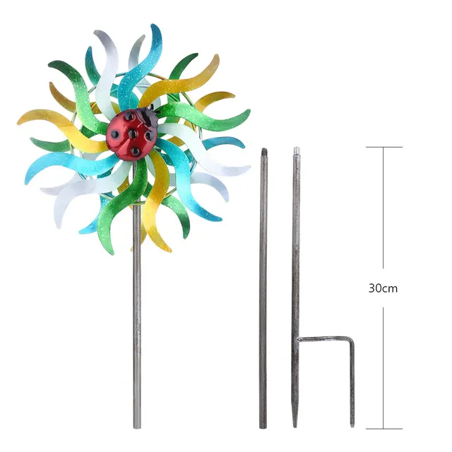 Creative Hummingbird Abstract Sunflower Metal Windmill Home Garden Courtyard Lawn Decoration Sunflower A212 - Shop at LoveMi