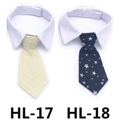 Pet Tie Print Cat And Dog Accessories Solid Color Striped Check Tie 18 - Shop at LoveMi