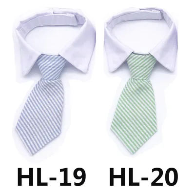 Pet Tie Print Cat And Dog Accessories Solid Color Striped Check Tie 20 - Shop at LoveMi