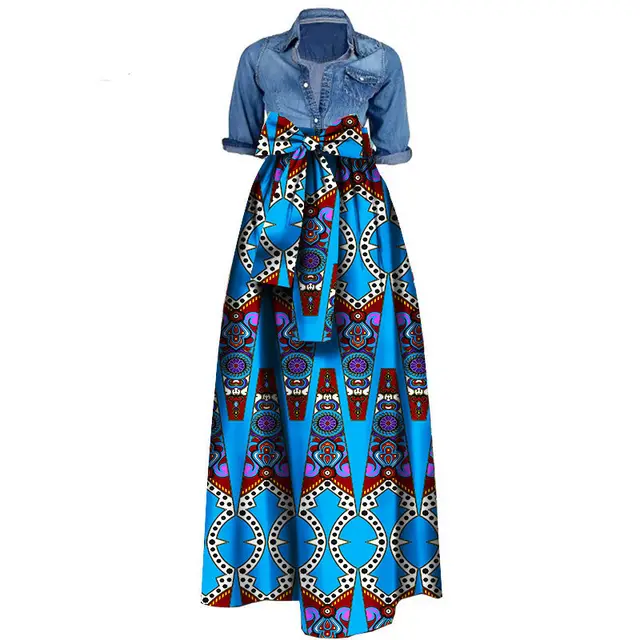 African women''s skirt cotton batik printing skirt cross border e commerce supply factory supply Blue - Shop at LoveMi