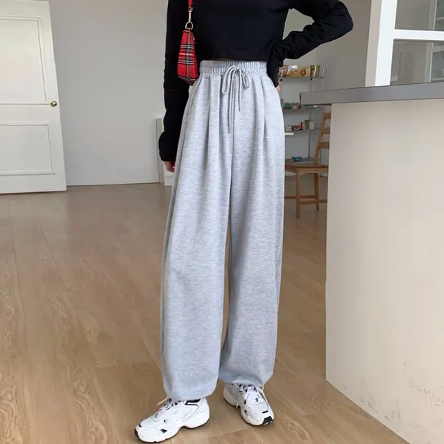 Casual Pants Women's Summer Thin Pants New Sports Pants Loose Leggings Trousers Grey - Shop at LoveMi