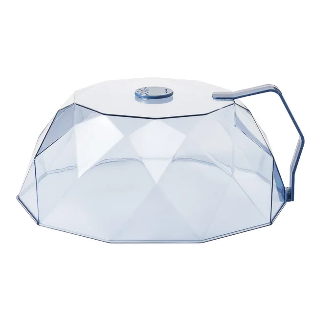 Plastic Dish Hood Geometric Microwave Oven Hood Heating Lid Blue - Shop at LoveMi