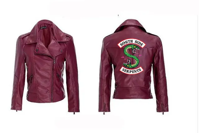 River Valley Town Leather Jacket Viper Gang Leather Jacket Red - Shop at LoveMi
