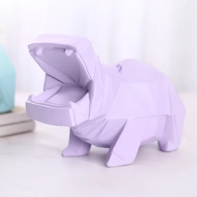 Creative Products Home Furnishing Accessories Resin Crafts Decoration Piggy Bank Animal Creative Gift Decoration Purple - Shop at LoveMi